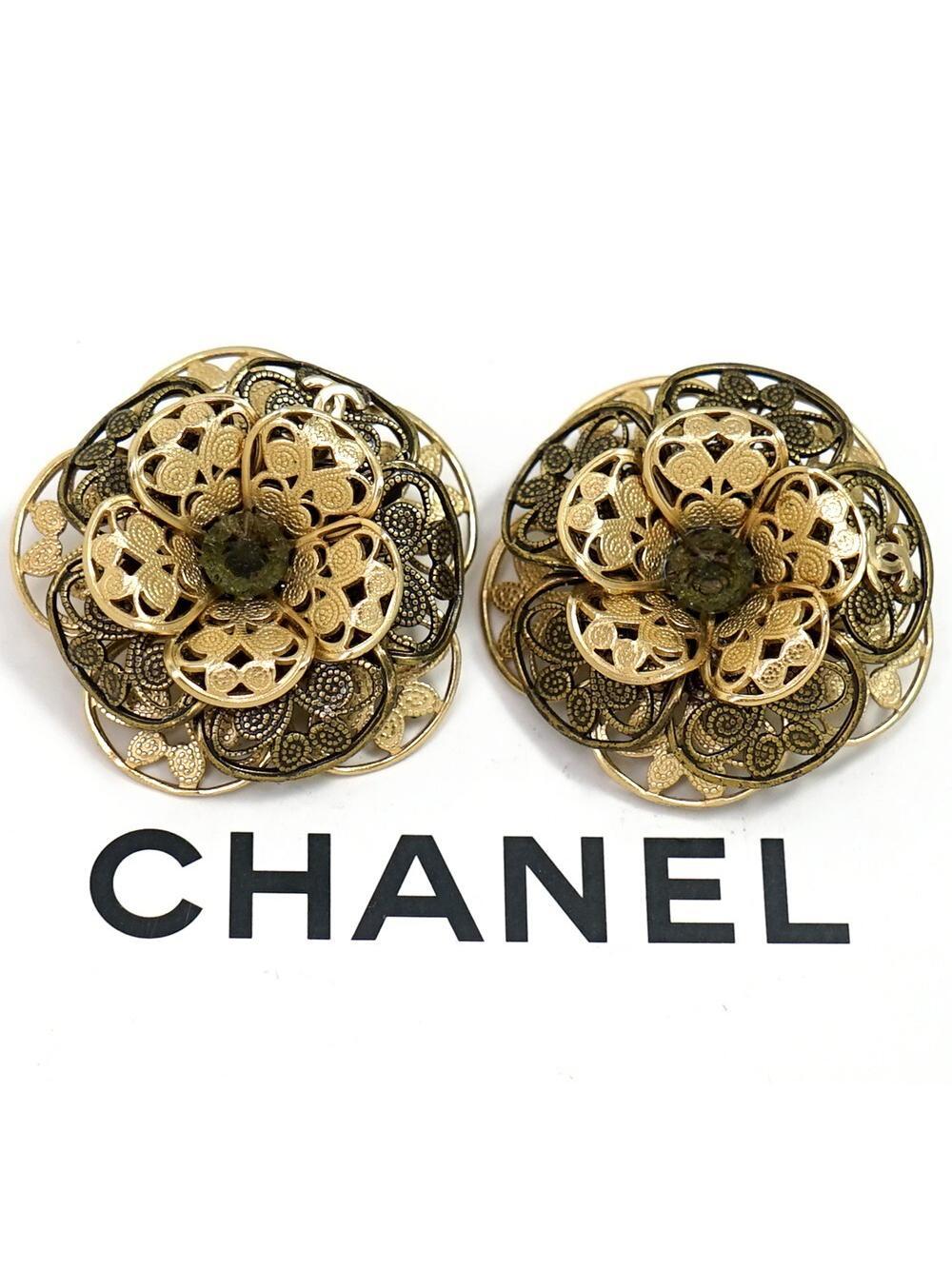Chanel Cc Logo Green Gripoix Filigree #361422C52B